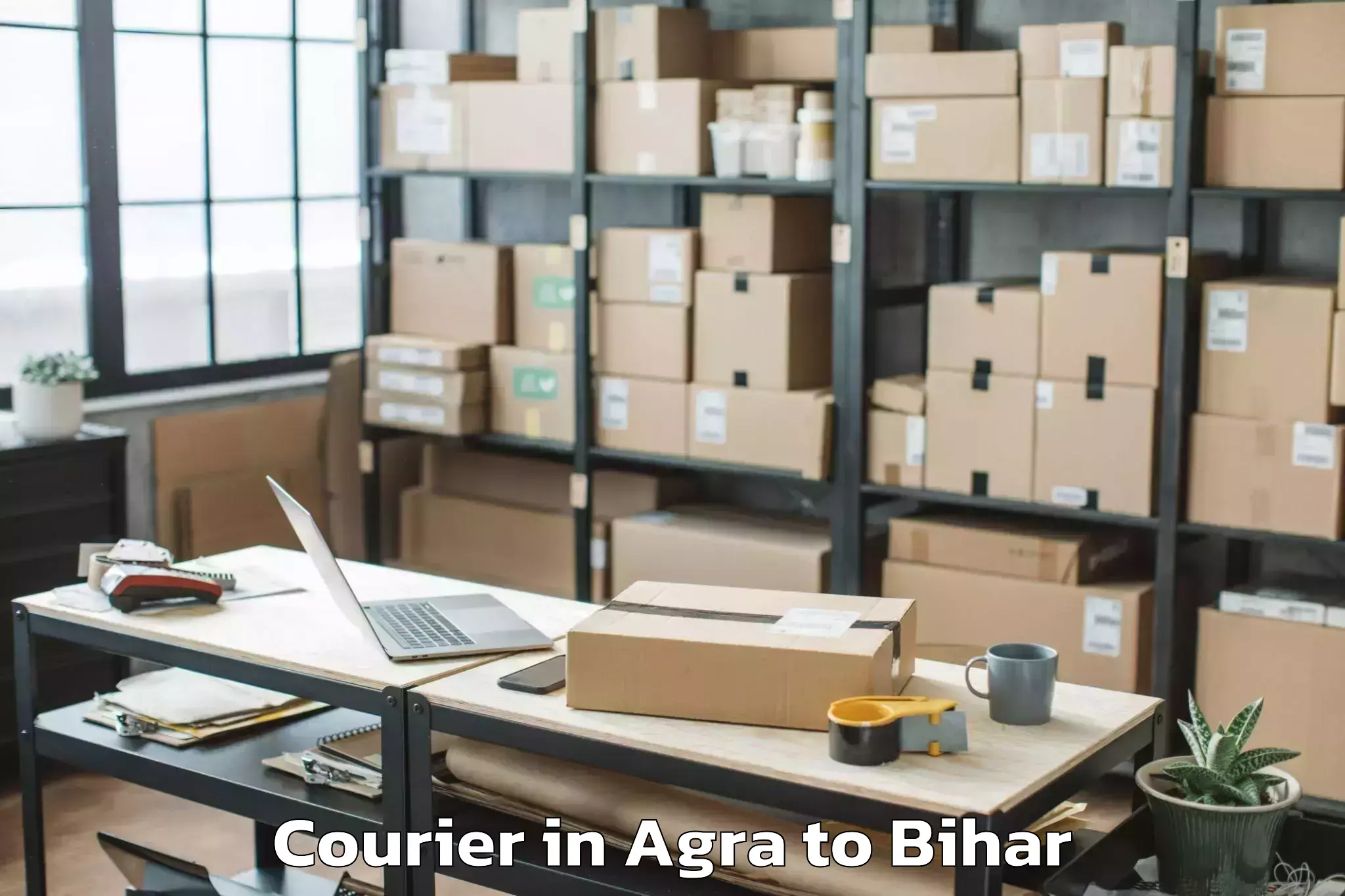 Discover Agra to Ladania Courier